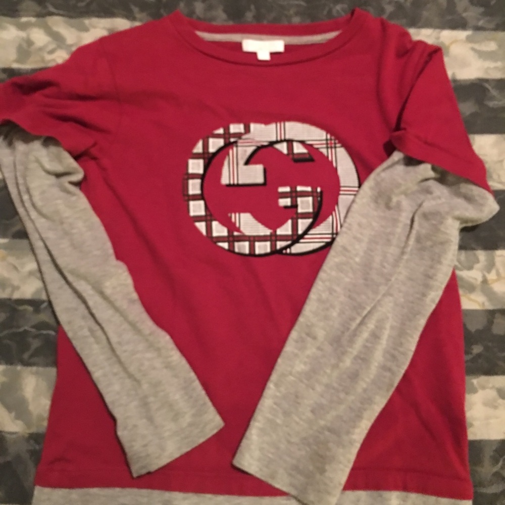 Authentic little boys Gucci long sleeve shirt.